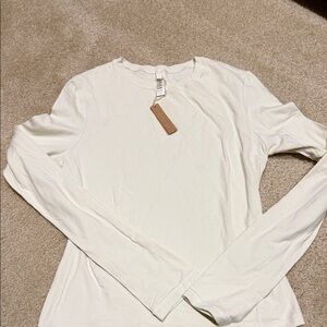 SKIMS Elegant White Long Sleeve Top
